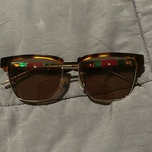 Gucci gold wayfarer men’s sunglasses